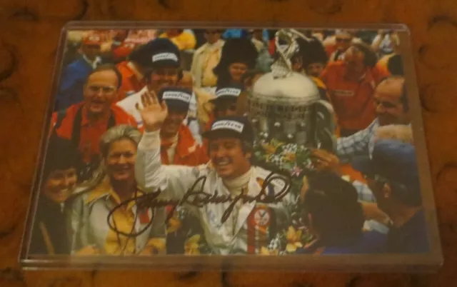 Johnny Rutherford racing driver signed autographed photo 3 x Indianapolis 500