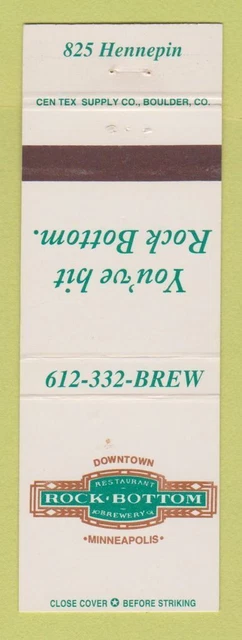 Matchbook Cover - Rock Bottom Brewery Minneapolis MN