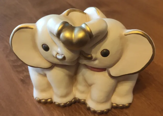Thun soprammobile da collezione in ceramica con dettagli dorati elefantino  sorridente FBA_F2495A99 - IdeaLuceStore