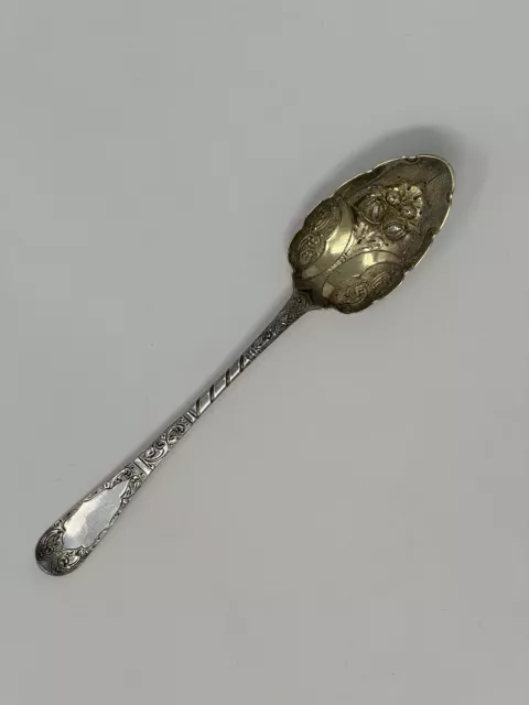 Antique Georgian Sterling Silver Gilt Berry Serving Spoon 1790’s King George III