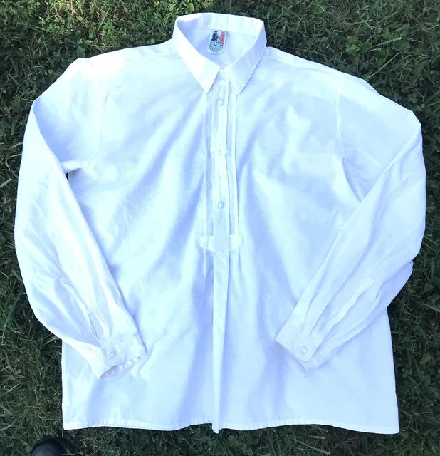 Mens XL White Dress Shirt for Civil War Re-Enacting Costume Drama, from Germany