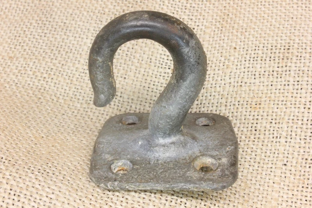 Old Plant Wall Hook Porch Ceiling Barn Hanger Vintage Galvanized Iron 2 X 2” 3