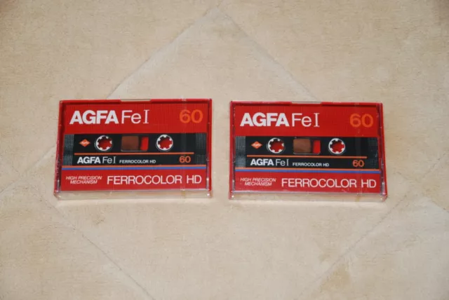 2 x AGFA Fe I Ferrocolor HD Cassette, 60 Minuten original Verpackt