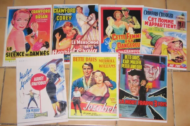 Marilyn Monroe - Bette Davis - Joan Crawford - affiches de cinéma - lot - TBE++