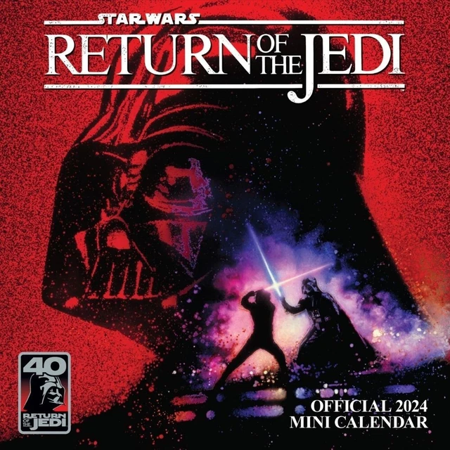 2024 CALENDAR STAR Wars Return of the Jedi Month View Square Wall Mini