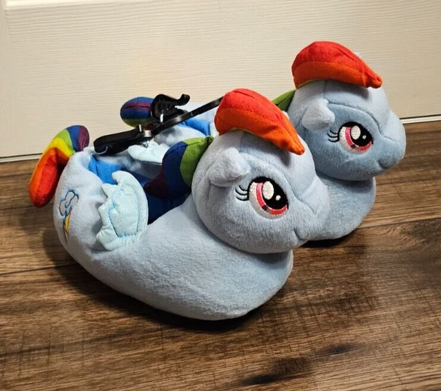 Pantofole morbide peluche My Little Pony Rainbow Dash 3D taglia 2/3