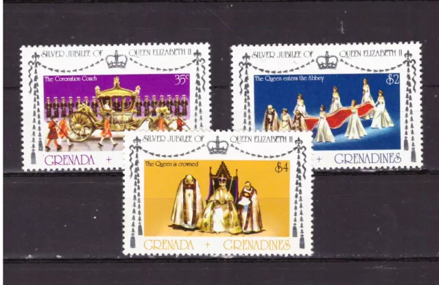 FRANCOBOLLI Stamps Colonie Inglesi Grenada Grenadines 1977 Silver Jubilee MNH &