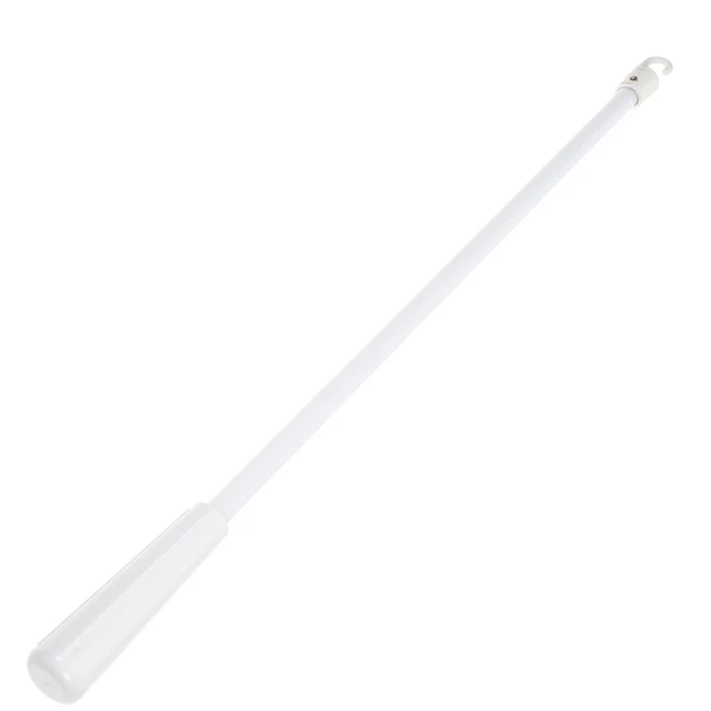 VerticalBlinds - Bastone di ricambio per tende da finestra, in plastica trasparente, con ganci e impugnature, lunghezza 30,5 cm, 2 pezzi