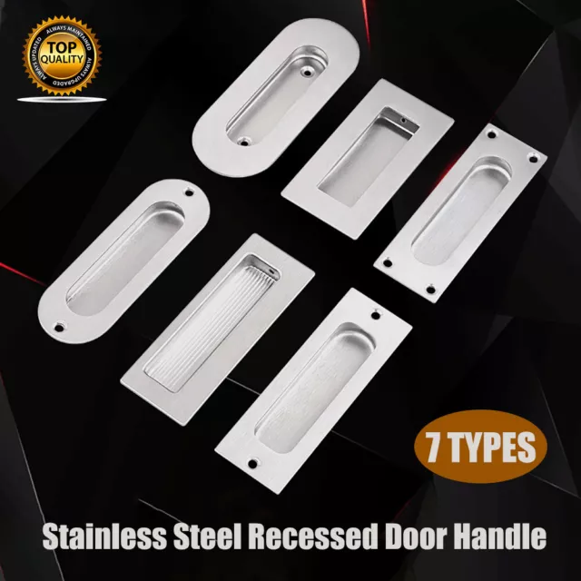 Recessed Flush Pocket Door Cabinet Pull Inset Sliding Door Handle