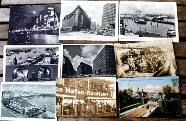 36720b schöne Sammlung 290 alte Postkarten Ansichtskarten HAMBURG 1920-1990 3