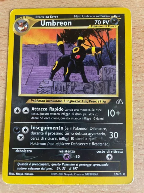 32/75 Umbreon Pokemon Trading Card Carta ITA