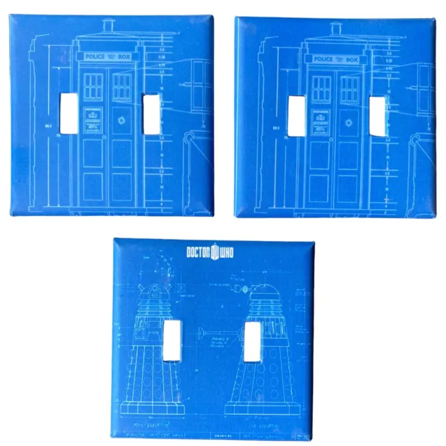 Doctor Who Tardis 3 Double Light Switch Outlet Wall Cover