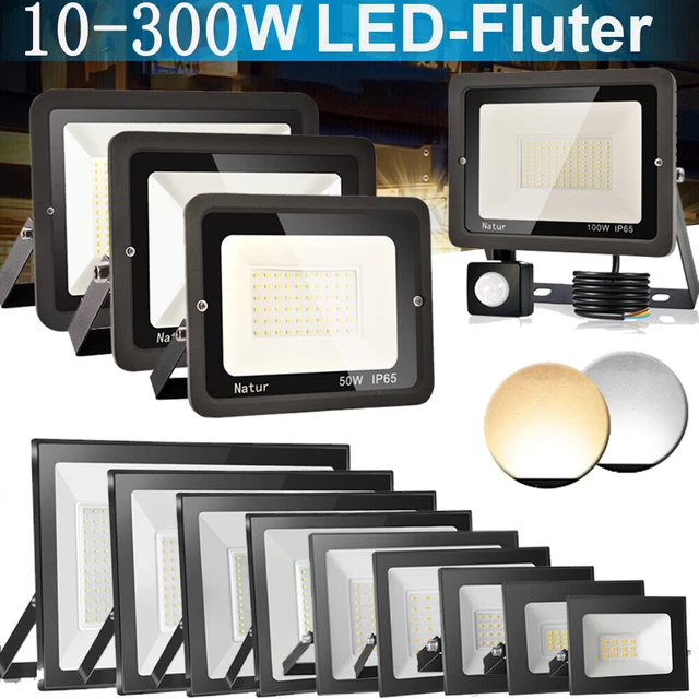 10W -300W 12V/220V LED Fluter Strahler Scheinwerfer Außen Flutlicht Lampe IP65