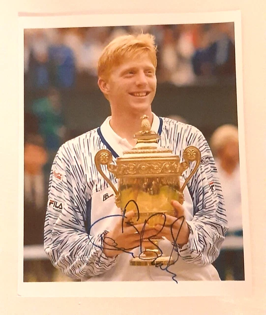 BORIS BECKER AUTOGRAMMFOTO mit Original Unterschrift ! EUR 5,55