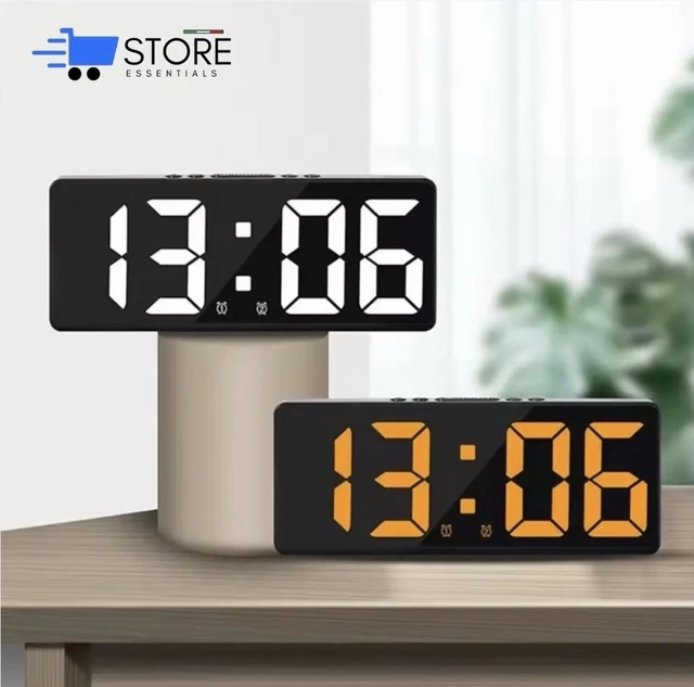 OROLOGIO DIGITALE LED Con Numeri Grandi Sveglia Calendario