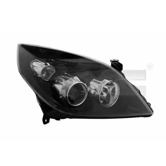 Headlight Left Black H1/H7 for Vauxhall Vectra C Caravan Signum