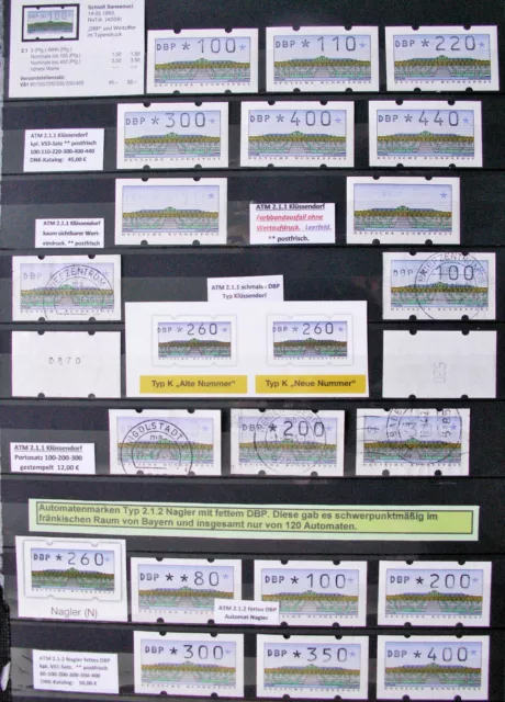 Große ATM-Sammlung Bund+Berlin. ATM 1 bis 10. Postfrisch,gestempelt,FDC,Briefe. 3