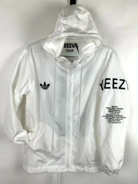 ADIDAS YEEZY SEASON Tour White Black Zip Jacket Sz S $75.00 -