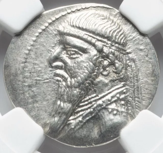 NGC Ch AU Mithradates II 121-91 BC PARTHIAN PARTHIA KINGDOM, DRACHM Persian COIN