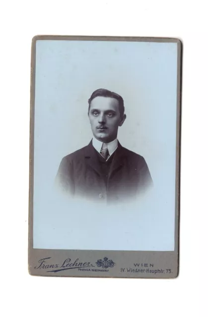 CDV Foto Herrenportrait mit Widmung - Wien um 1910