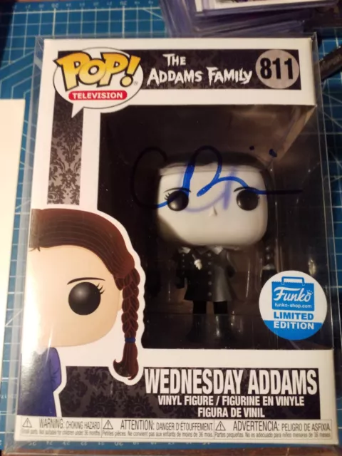 Funko Pop Addams Family Wednesday 811 Signed Christina Ricci with COA STB-39