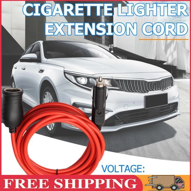 Accendisigari per auto 12 V 24 V 10 A cavo prolunga spina alla presa rosso 12 piedi