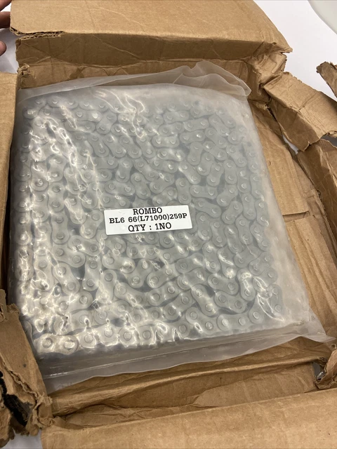 Leaf Chain: BL6 Industry Chain Size, 10 ft Chain, 3/4in  L71000 ROMBO