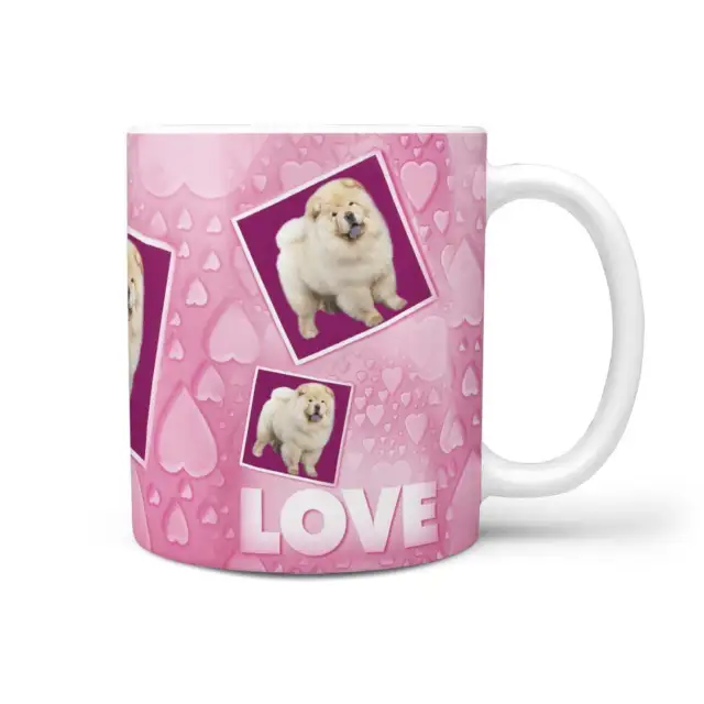 Chow Chow Dog Love Print 360 White Mug