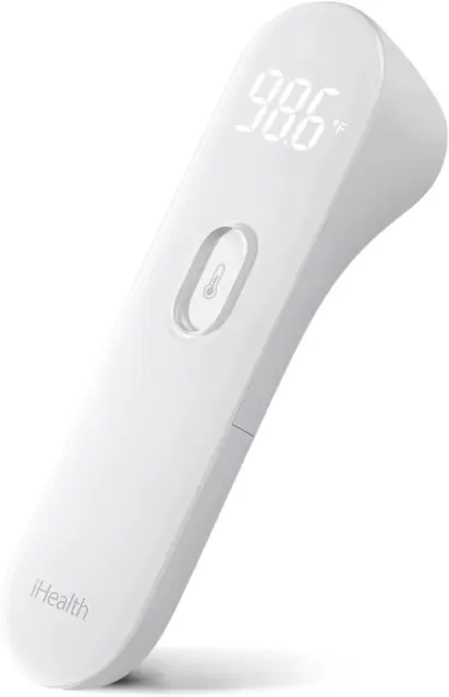 Termómetro de frente sin contacto, termómetro infrarrojo digital para adultos y niños,
