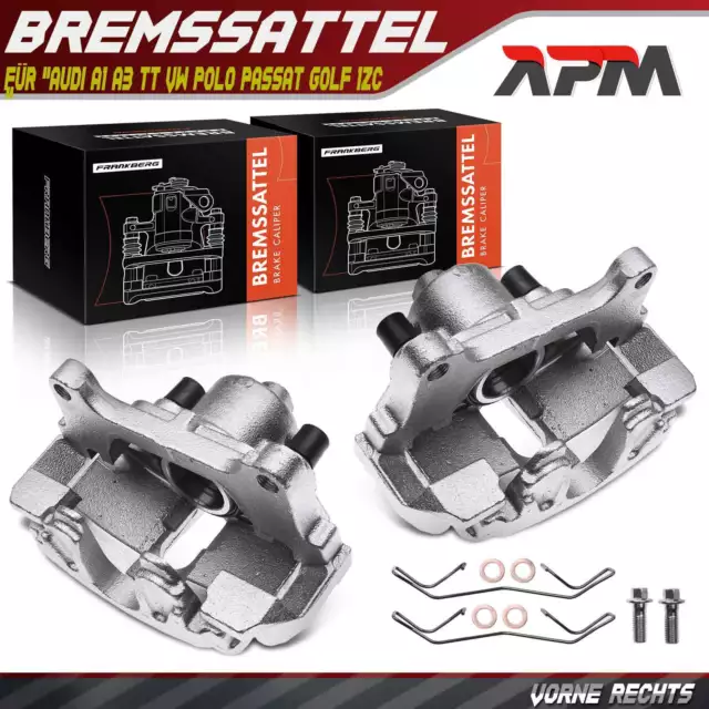 2x Bremssattel Vorne L+R für Audi A1 A3 TT VW Polo Passat Jetta 3/4 Golf 5/6 1ZC