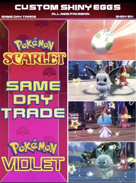 TOXEL POKEMON SCARLET VIOLET ✨ SHINY EGG 6 IV ✨ CUSTOM AVAILABLE ✨