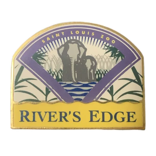 Vintage Saint Louis Zoo River's Edge Elephant Travel Souvenir Pin