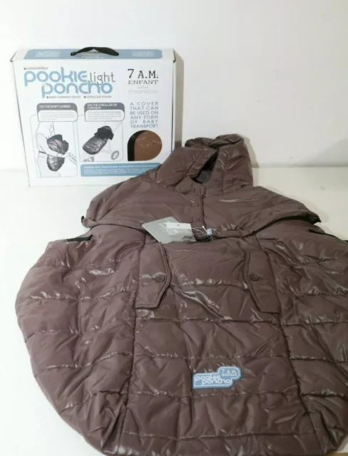 7 AM Enfant PP100-MGch LW Pookie Poncho, One Size, marron glace bunting