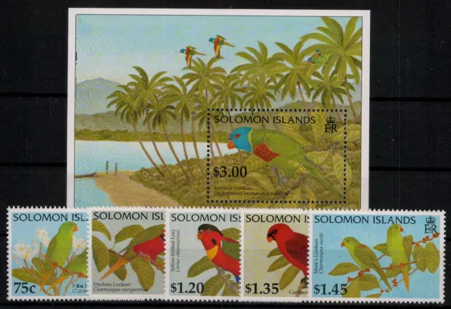 Salomoninseln; Papageien 1996 kpl. **  (11,50)