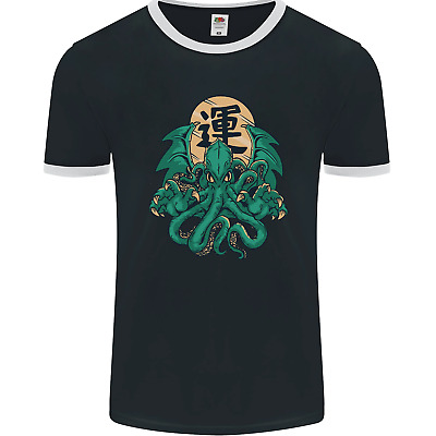 Cthulhu Monster Kraken Mens Ringer T-Shirt FotL