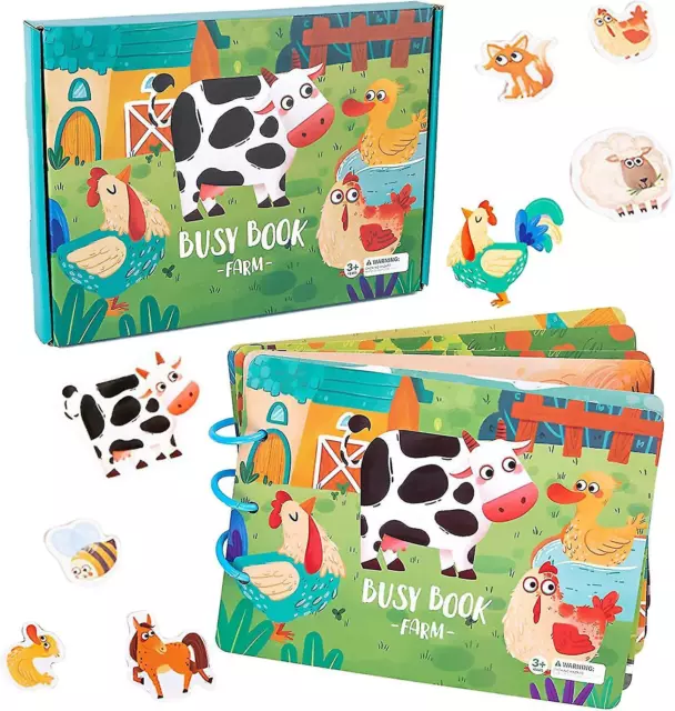Montessori Toys Busy Book for Toddlers 2 3 4 5 6 Year Olds Boys Girls Kids Paper