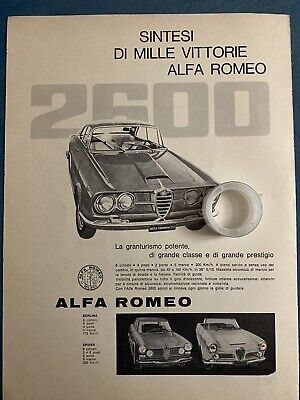 ADVERTISING PUBBLICITA'  CARROZZERIA BERTONE ALFA ROMEO 2600-1962 