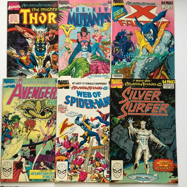 Atlantis Attacks Annual Marvel Comics Lot 1989