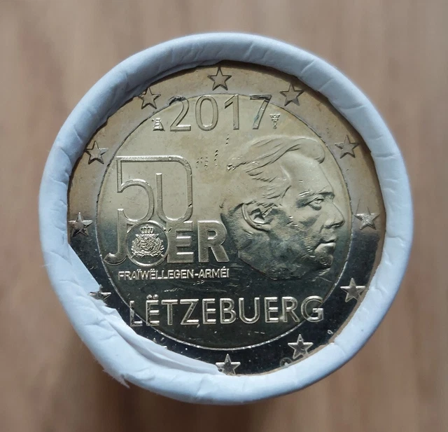 2 euro 1 roll Luxembourg Luxemburg 2017 Luxembourg army