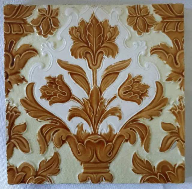 Victorian Majolica Tile. Mintons