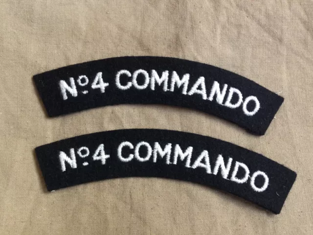 Excellent WW2 British Army No 4 Commando Battledress Shoulder Titles