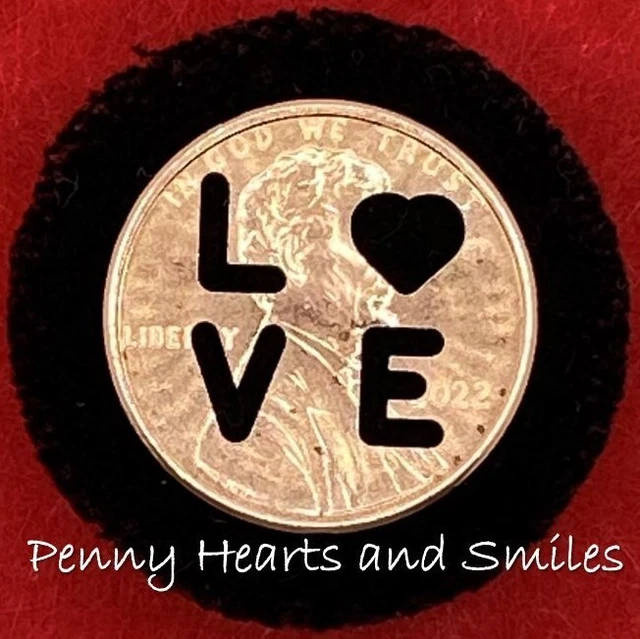 LUCKY PENNY CUT OUT LOVE: LOT OF 5: Benefits Charity 100%