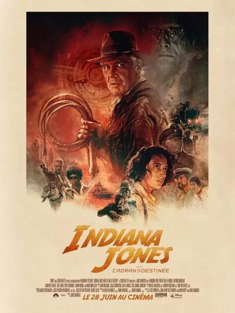 Indiana Jones et le Cad" Affiche cinéma définitive 120x160cm environ neuve pliée