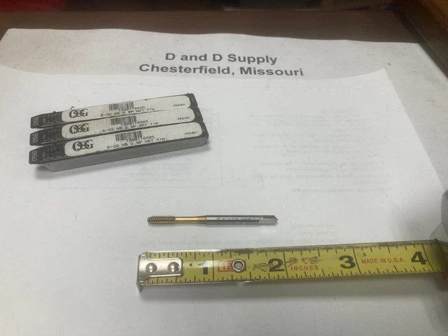 OSG 1400110605, #6-32 Thread Forming Tap, Cobalt, TiN, 2" OAL