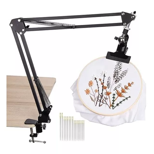 Adjustable Embroidery Table Stand, for Needlework, Arts Black K2U54760