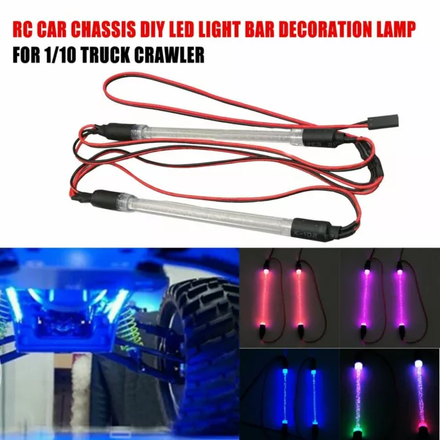 2Pack 1/10 RC Buggy Truck LED Light Bar Chassis Upgrade Decorative Lamp Strip