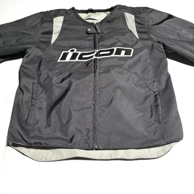 Icon Motorhead Men's XL Padded Jacket Black Motocross Racing Gear, 44-inch Chest