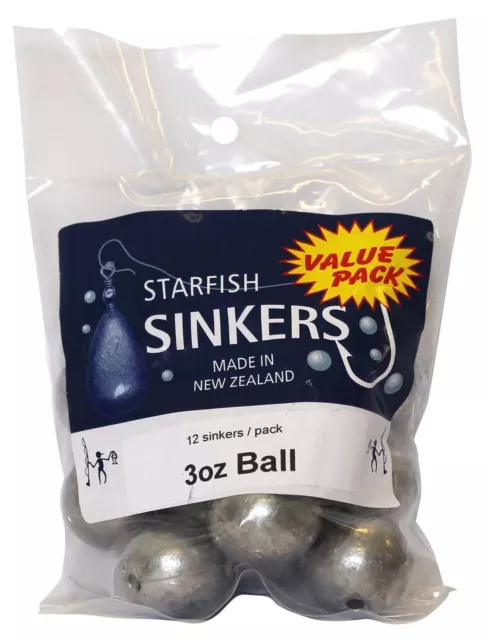 Starfish Ball Sinker Value Pack 3oz x 12