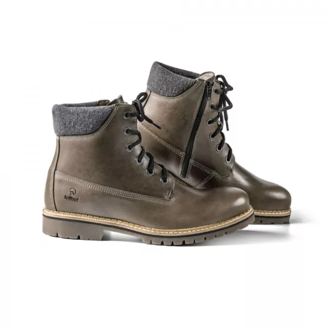 Fellhof Bottes en Cuir Chaussures D'Hiver Bottes à Lacets Timba Homme Gris 41-48