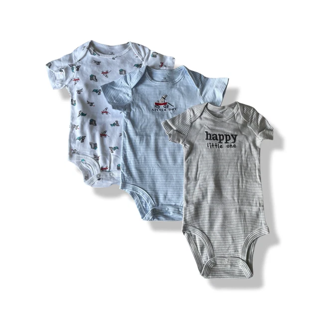 Baby/Toddler- Boys - 3 Pack Baby Grows Vests Set - UK Seller -  12-18 months
